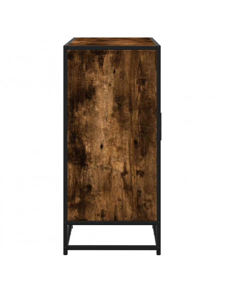 Credenza Rovere Fumo 92x35x76 cm in Legno Multistrato
