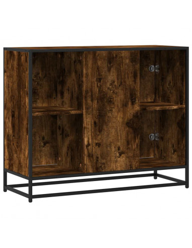 Credenza Rovere Fumo 92x35x76 cm in Legno Multistrato