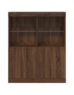 Credenza Rovere Marrone 81x37x100 cm in Legno Multistrato