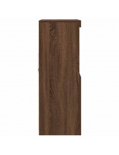 Credenza Rovere Marrone 81x37x100 cm in Legno Multistrato 2