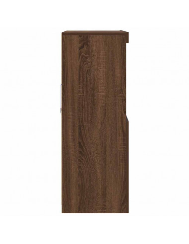 Credenza Rovere Marrone 81x37x100 cm in Legno Multistrato