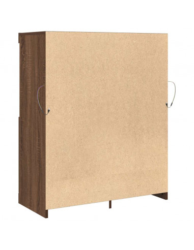 Credenza Rovere Marrone 81x37x100 cm in Legno Multistrato