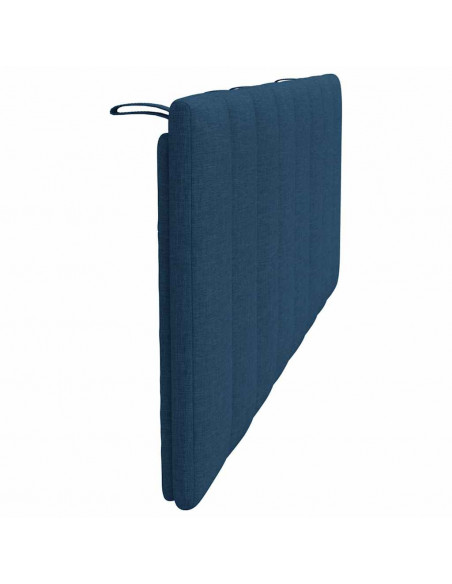 Cuscino Testiera Hanko Blu 120 cm in Tessuto