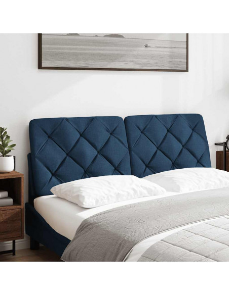 Cuscino Testiera Blu 120 cm in Tessuto