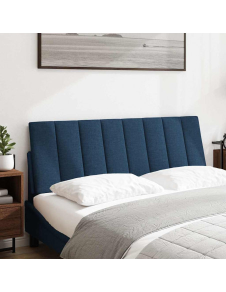 Cuscino Testiera Blu 140 cm in Tessuto