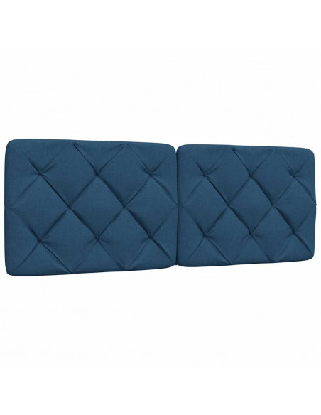Cuscino Testiera Blu 140 cm in Tessuto