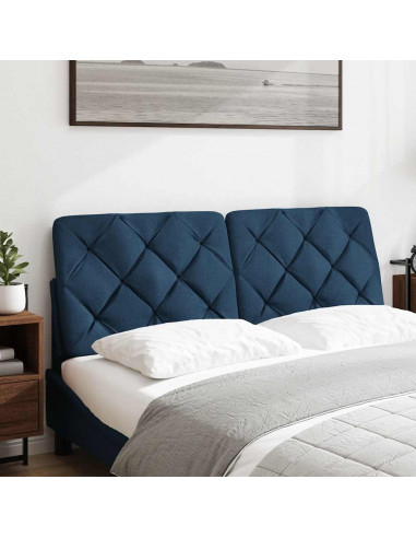 Cuscino Testiera Blu 140 cm in Tessuto