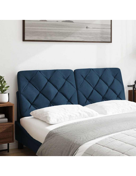 Cuscino Testiera Blu 140 cm in Tessuto