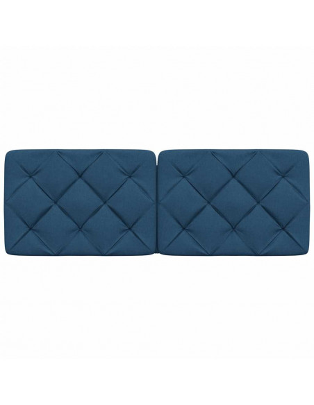 Cuscino Testiera Blu 140 cm in Tessuto