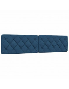 Cuscino Testiera Blu 200 cm in Tessuto