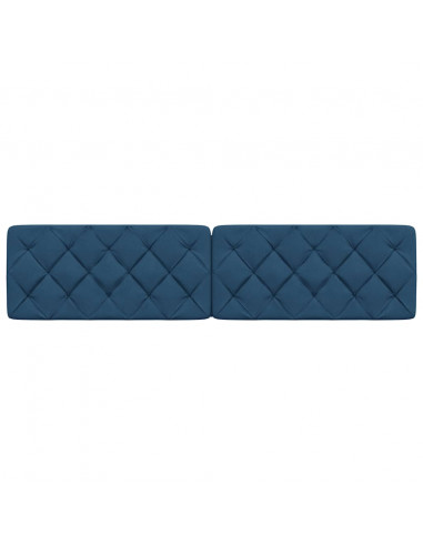 Cuscino Testiera Blu 200 cm in Tessuto