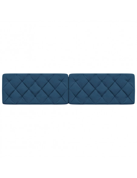 Cuscino Testiera Blu 200 cm in Tessuto