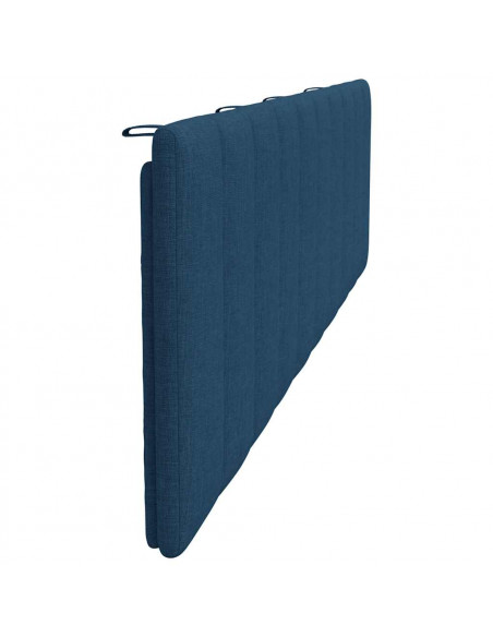 Cuscino Testiera Hanko Blu 200 cm in Tessuto
