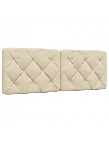 Cuscino Testiera Crema 120 cm in Tessuto