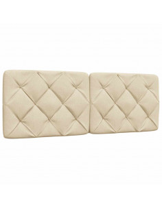 Cuscino Testiera Crema 140 cm in Tessuto 2