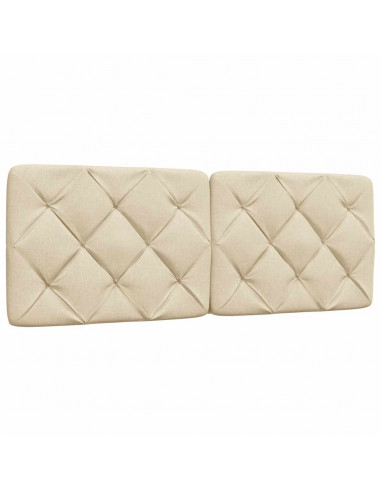 Cuscino Testiera Crema 140 cm in Tessuto