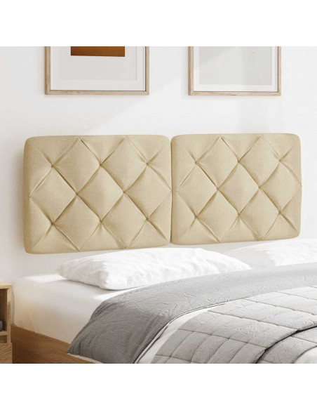 Cuscino Testiera Crema 140 cm in Tessuto