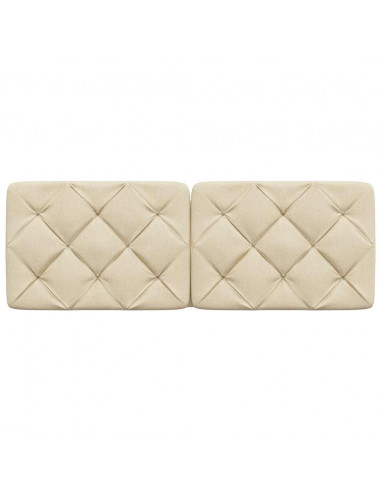 Cuscino Testiera Crema 140 cm in Tessuto