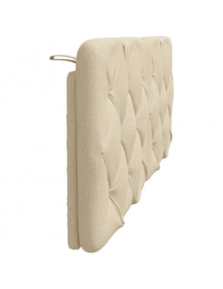 Cuscino Testiera Crema 140 cm in Tessuto