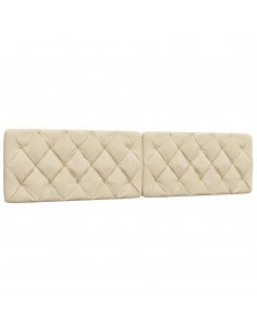 Cuscino Testiera Crema 200 cm in Tessuto