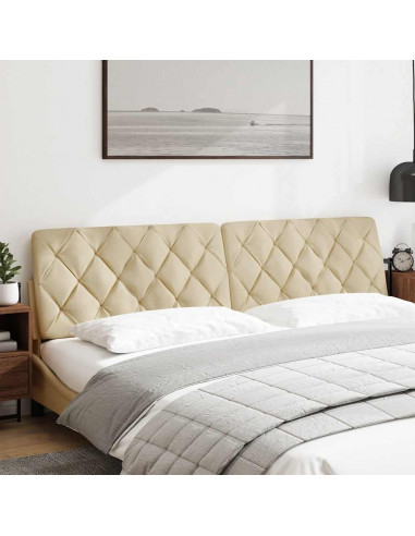 Cuscino Testiera Crema 200 cm in Tessuto