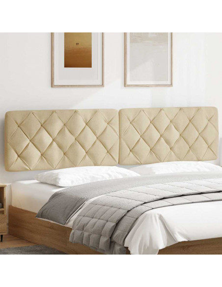 Cuscino Testiera Crema 200 cm in Tessuto