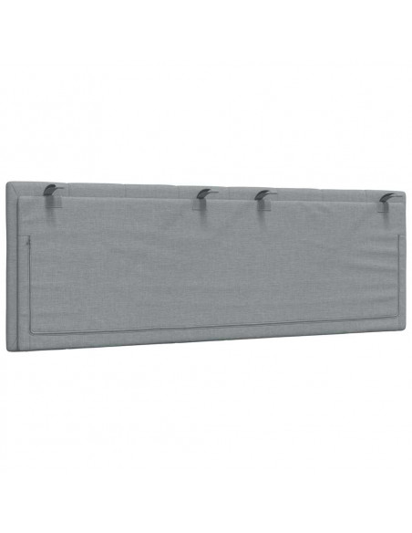 Cuscino Testiera Grigio Chiaro 120 cm in Tessuto