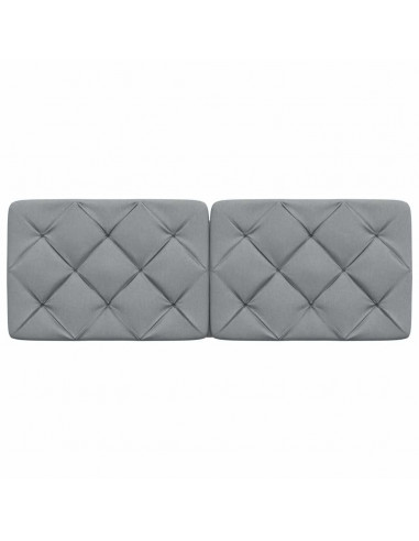 Cuscino Testiera Grigio Chiaro 120 cm in Tessuto