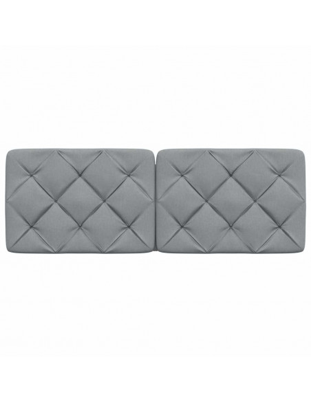 Cuscino Testiera Grigio Chiaro 120 cm in Tessuto