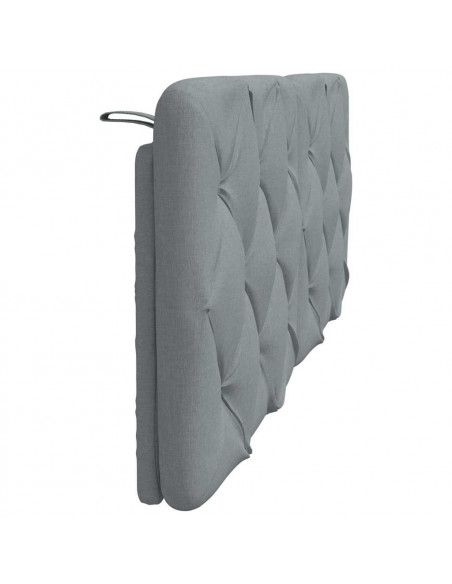 Cuscino Testiera Grigio Chiaro 120 cm in Tessuto