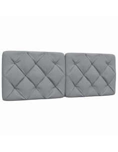 Cuscino Testiera Grigio Chiaro 140 cm in Tessuto