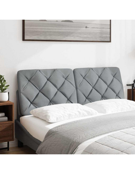 Cuscino Testiera Grigio Chiaro 140 cm in Tessuto
