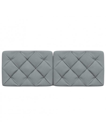 Cuscino Testiera Grigio Chiaro 140 cm in Tessuto