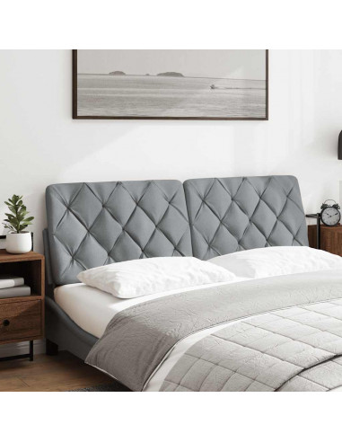 Cuscino Testiera Grigio Chiaro 160 cm in Tessuto