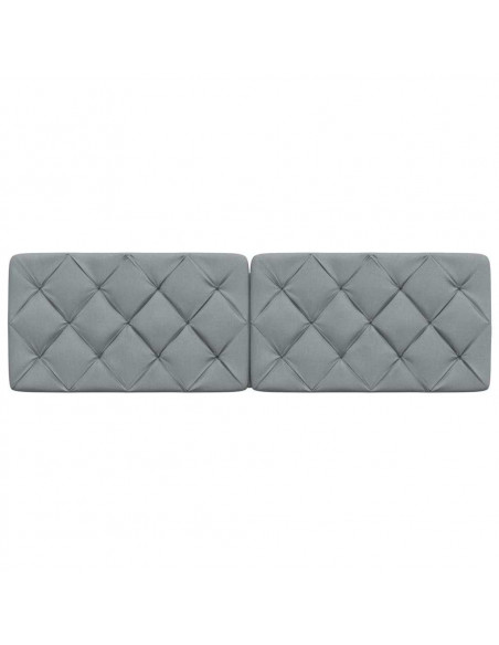 Cuscino Testiera Grigio Chiaro 160 cm in Tessuto
