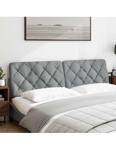 Cuscino Testiera Grigio Chiaro 180 cm in Tessuto