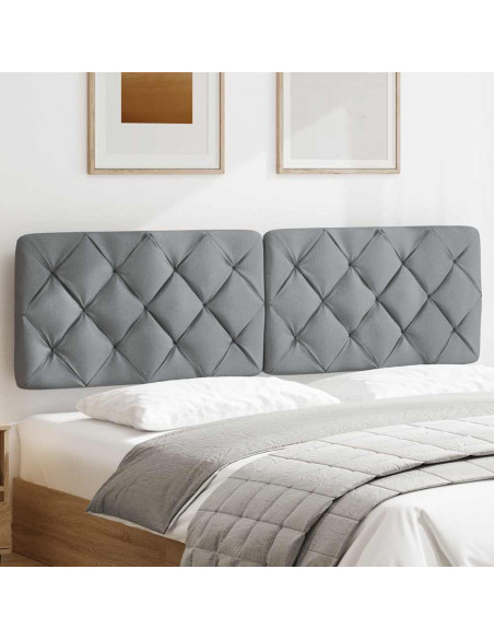 Cuscino Testiera Grigio Chiaro 180 cm in Tessuto