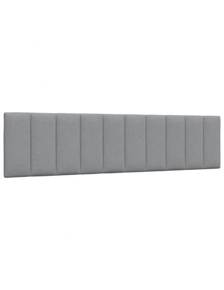 Cuscino Testiera Grigio Chiaro 200 cm in Tessuto