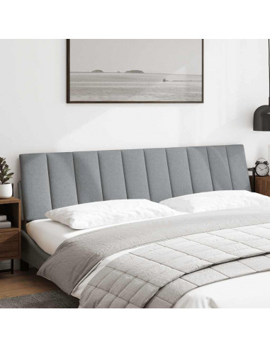 Cuscino Testiera Grigio Chiaro 200 cm in Tessuto