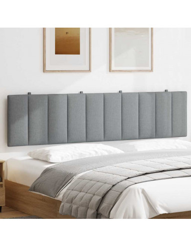 Cuscino Testiera Grigio Chiaro 200 cm in Tessuto
