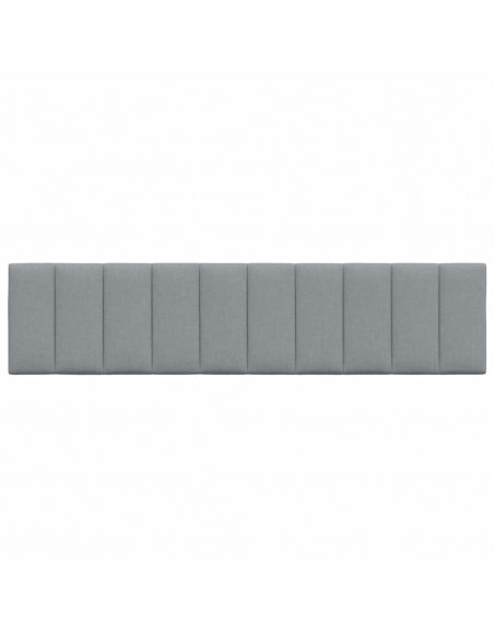Cuscino Testiera Grigio Chiaro 200 cm in Tessuto