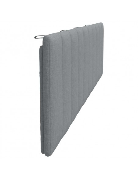 Cuscino Testiera Grigio Chiaro 200 cm in Tessuto