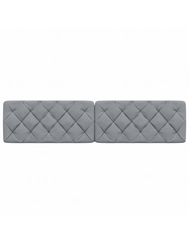 Cuscino Testiera Grigio Chiaro 200 cm in Tessuto