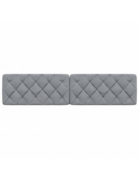 Cuscino Testiera Grigio Chiaro 200 cm in Tessuto