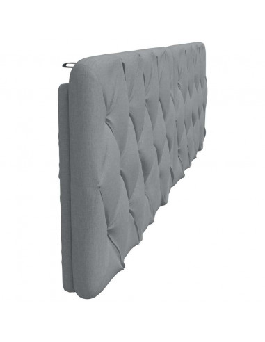 Cuscino Testiera Grigio Chiaro 200 cm in Tessuto