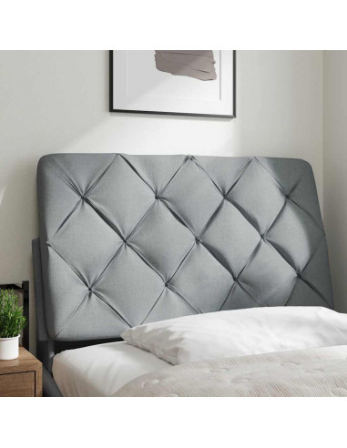 Cuscino Testiera Grigio Chiaro 80 cm in Tessuto