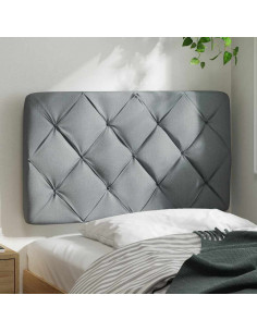 Cuscino Testiera Grigio Chiaro 80 cm in Tessuto 2