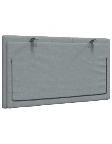 Cuscino Testiera Grigio Chiaro 90 cm in Tessuto