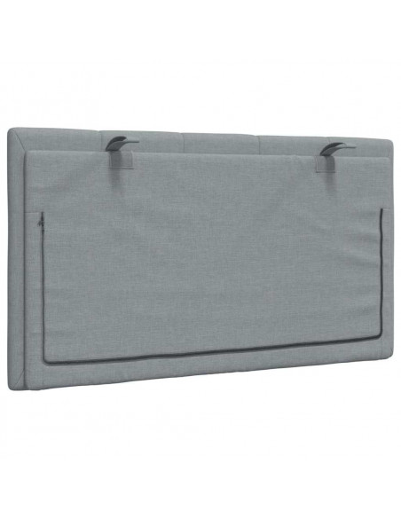 Cuscino Testiera Grigio Chiaro 90 cm in Tessuto