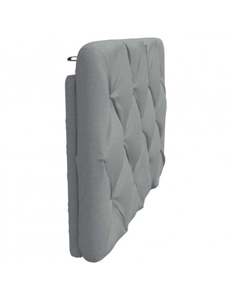 Cuscino Testiera Grigio Chiaro 90 cm in Tessuto